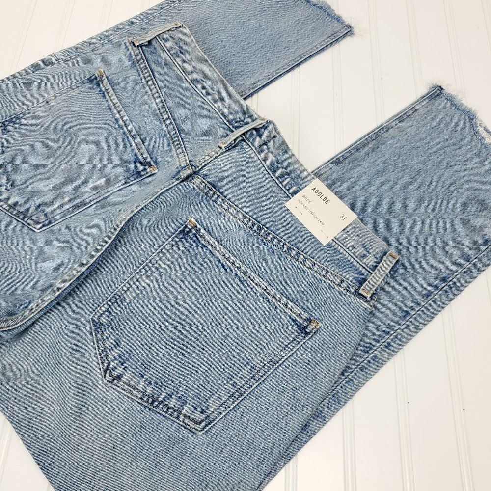AGOLDE Riley High Rise Straight Crop Jeans - Picture 13 of 15